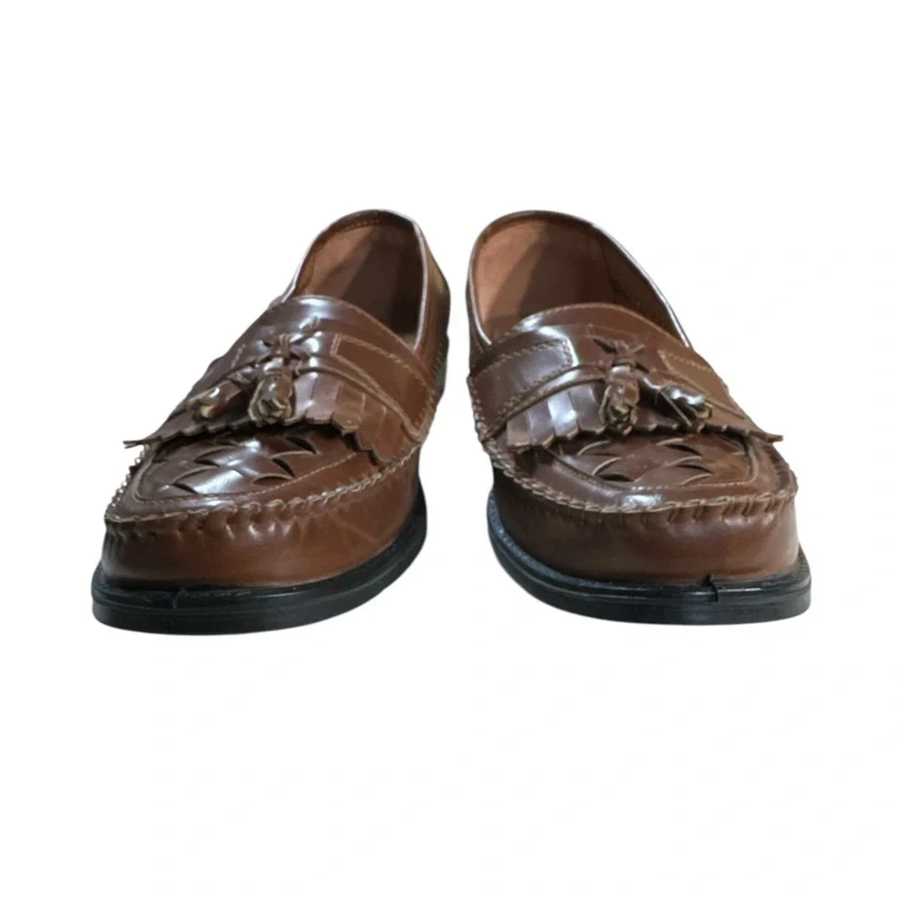 Deer Stags Herman Brown Tassel Kiltie Woven Loafers Memory Foam Men’s Size 13M